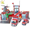 HUIQIBAO Blocks Toy 774pcs Fire Station Model Building Blocks City Construction Firefighter Truck Educational Bricks Toys Child ► Photo 3/6