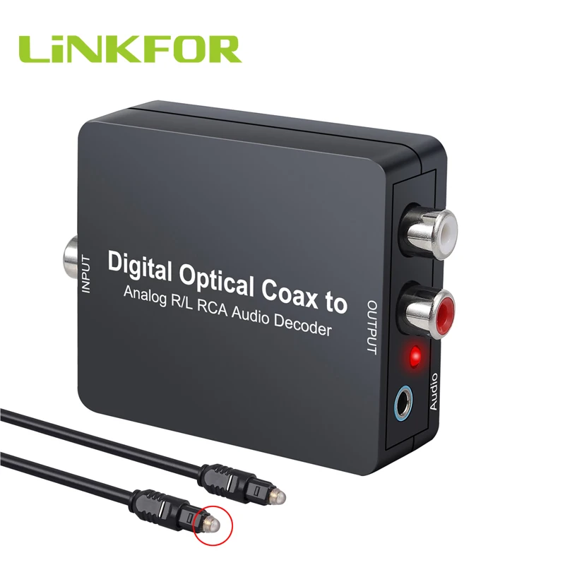 LiNKFOR оптический SPDIF Toslink/коаксиальный цифровой аналоговый аудио декодер