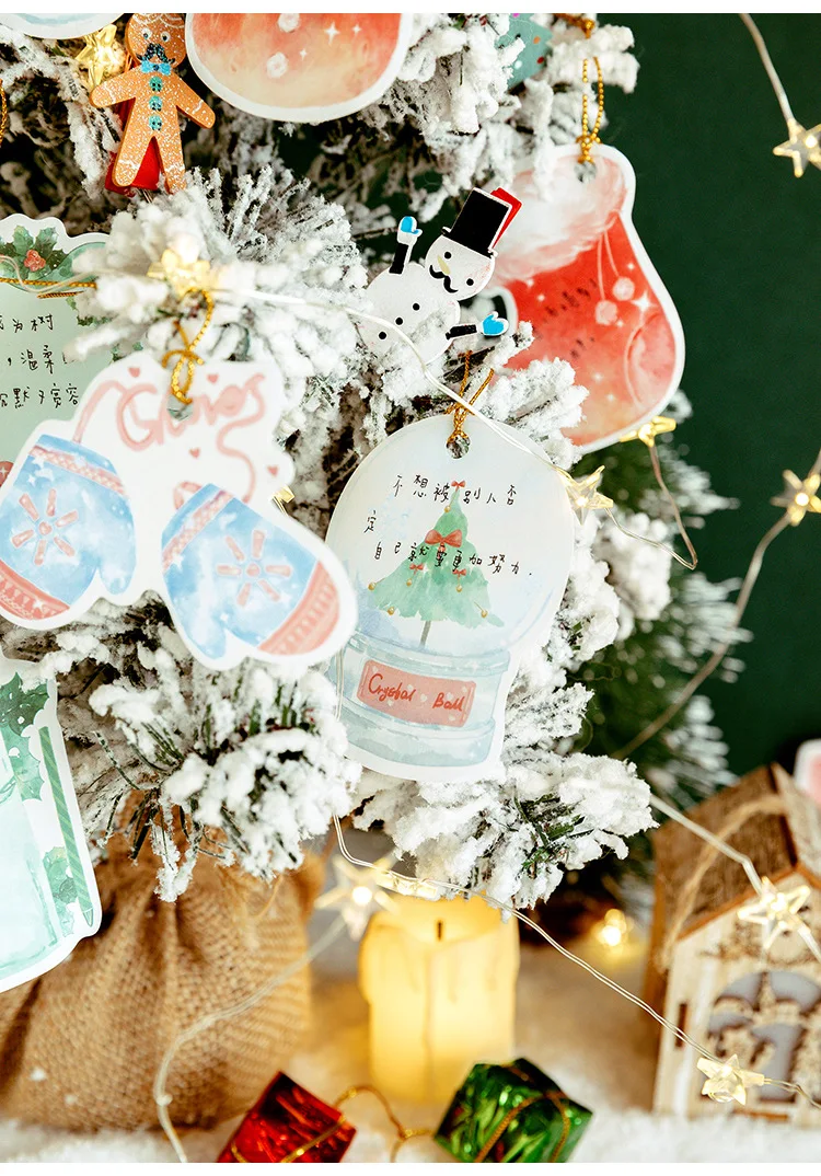 30 шт Kawaii Рождественские наклейки милые канцелярские наклейки декоративные наклейки для детей DIY Дневник принадлежности для скрапбукинга