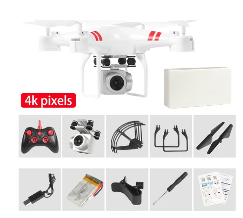 4K Pixels White Дрон 4k камера HD Wifi Трансмиссия fpv Дрон с воздушным давлением фиксированная высота четырехосный Самолет rc вертолет с камерой - Цвет: 4K Pixels White