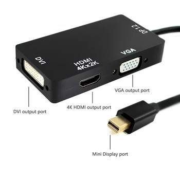 

7 Pcs MINI DP to HDMI VGA DVI Adapter 3 In 1 1080P Mini Displayport Cable Converter for Macbook Monitor Projector Free Shipping