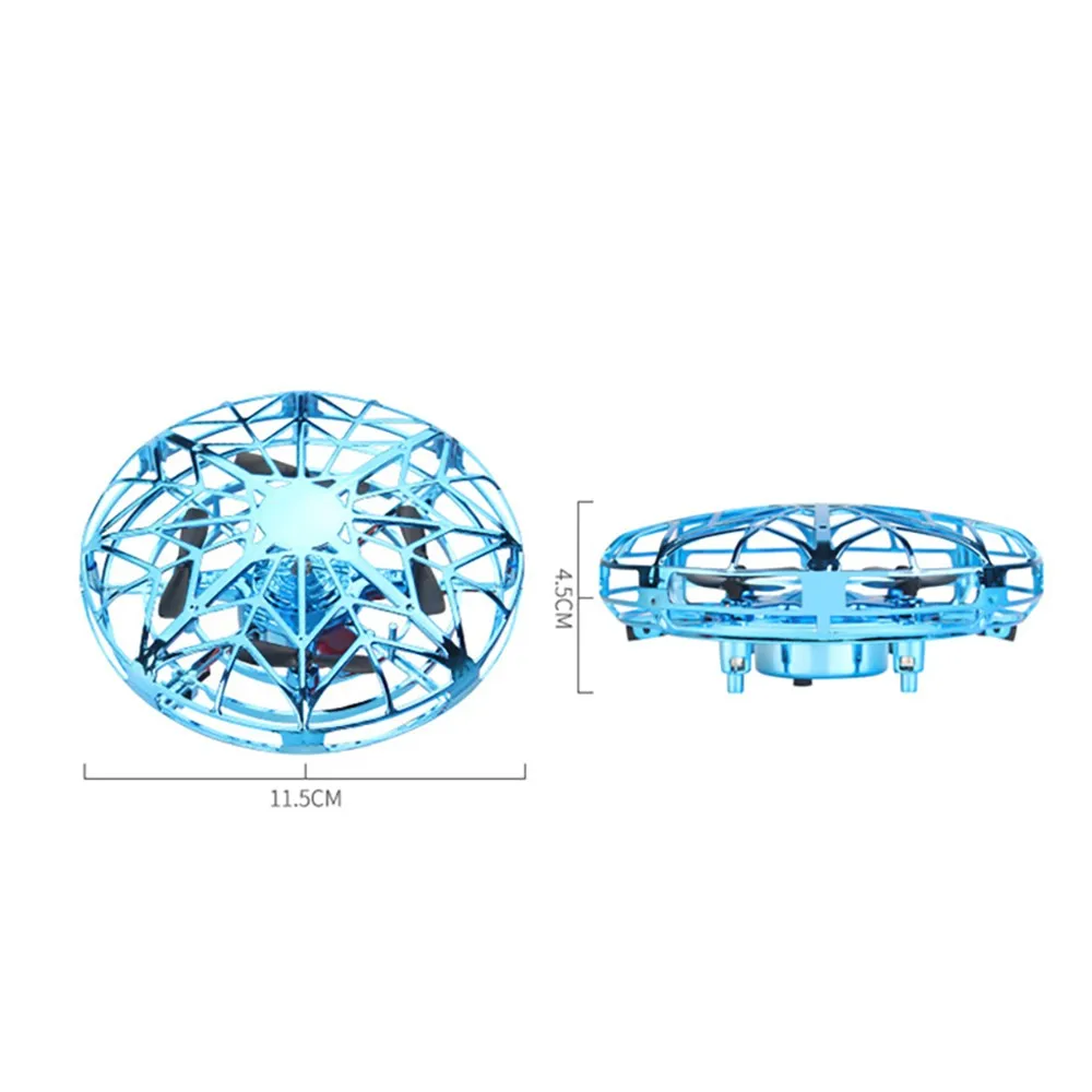 Движение самолета интеллектуальная подвеска НЛО игрушка мини четыре оси детские игрушки флэш летающий диск самолет Детский подарок игрушки