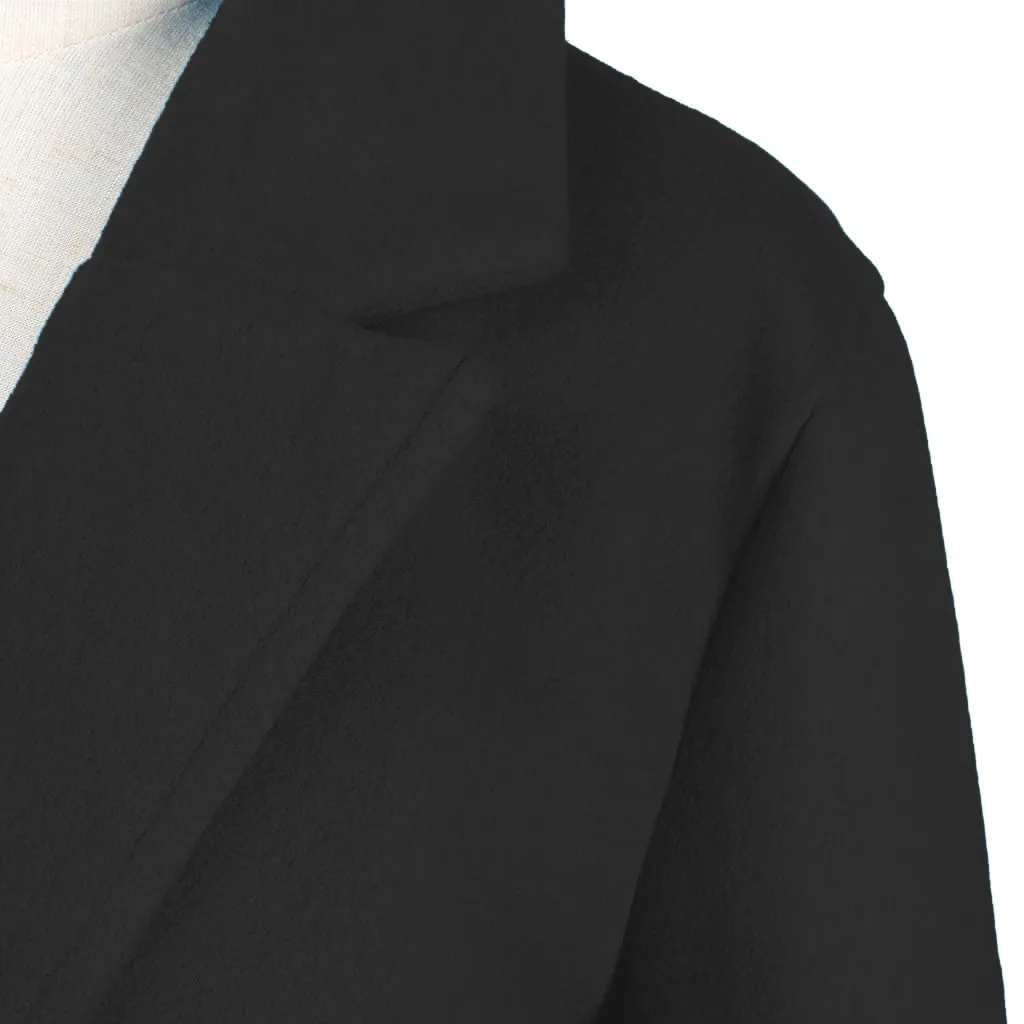 Autumn Winter blend Coat Long Sleeve Turn-Down Collar Oversize suit Outwear Jacket Elegant Overcoats Plus Size Loose fake woolen