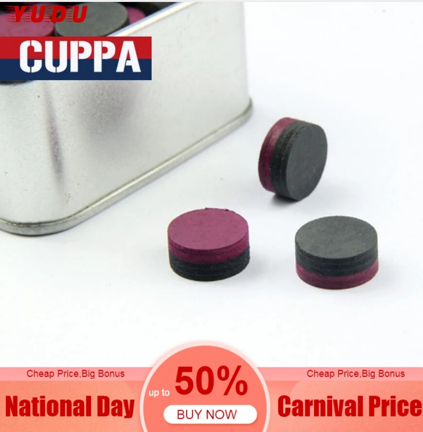 

Cuppa 5 Pieces/lot High Quality Billiard Pool Cue Tip 14mm Multi Layers Red Black Durable Tips Billiards Accessories China 2019