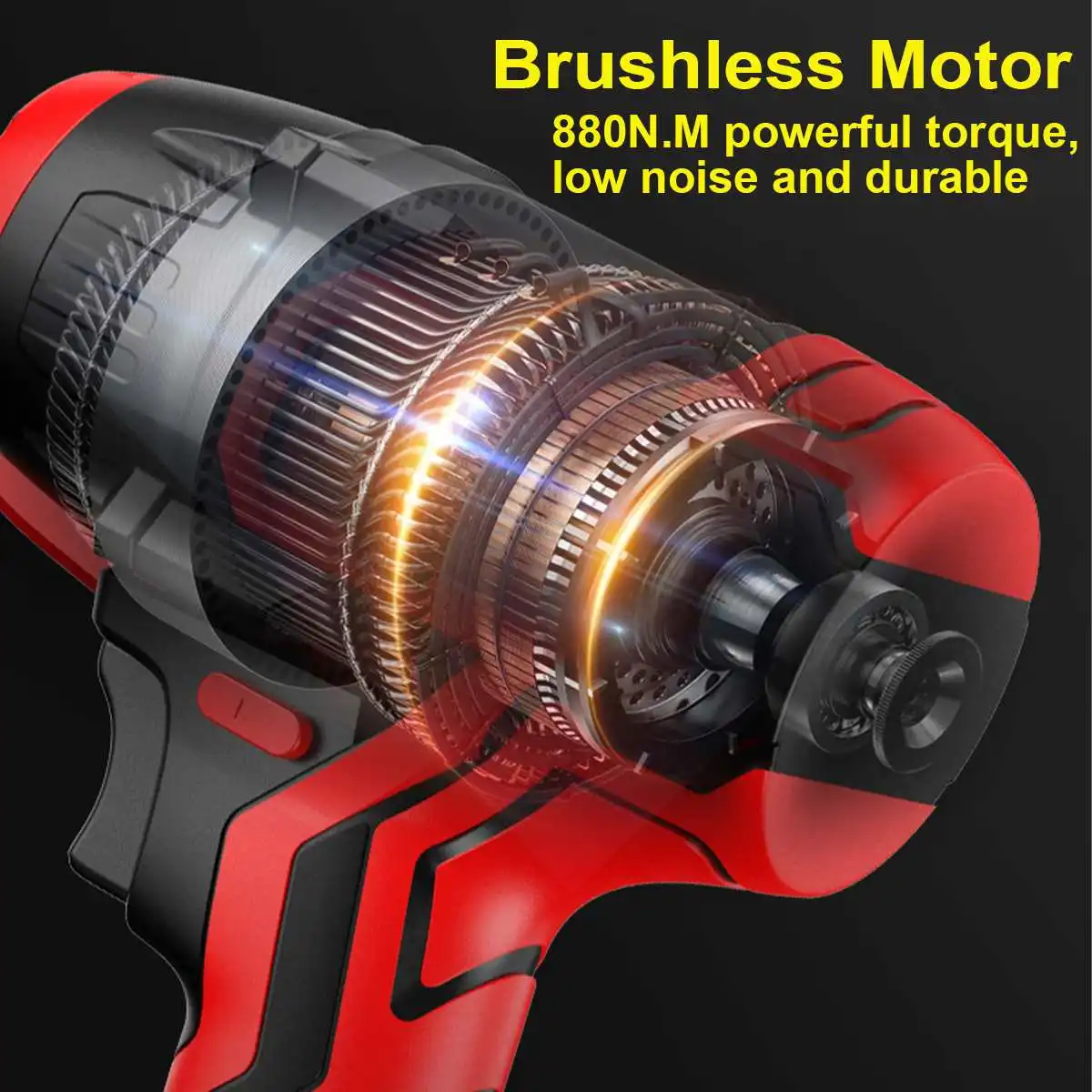 com 3 luz brushless chave de impacto