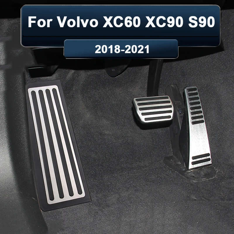 Car Accelerator Brake Pedal Footrest Pedal Plate Cover Non-Drilling Interior Refit For Volvo XC60 XC90 S90-Accessories