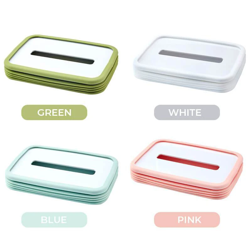 Silicone Foldable Paper Facial Tissues Box Free Retractable Capacity Tissue Box Simple Bathroom And Kitchen Folding Tissue Box