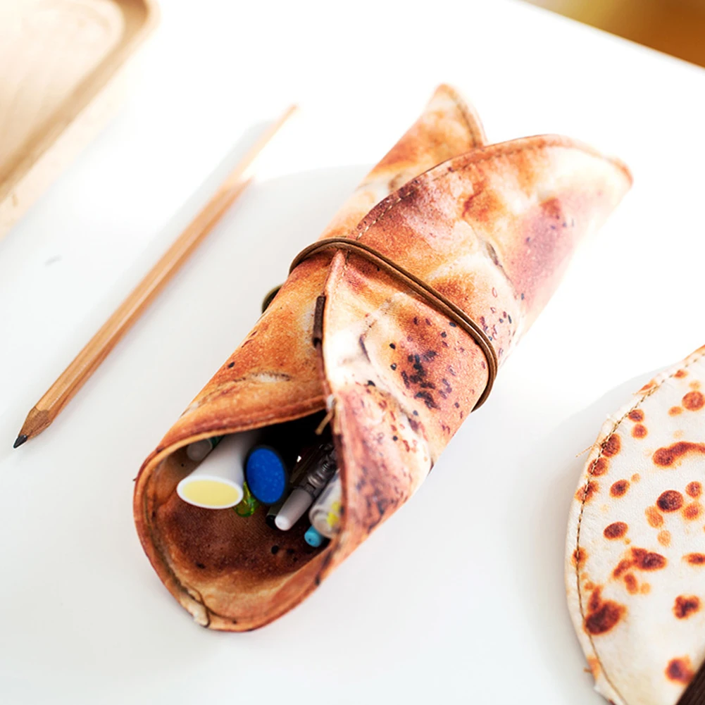 Burrito ролл аксессуар школьная большая емкость Милая упаковка для хранения подарок Искусственный ПУ Карандаш Чехол канцелярские принадлежности Забавный студенческий офис
