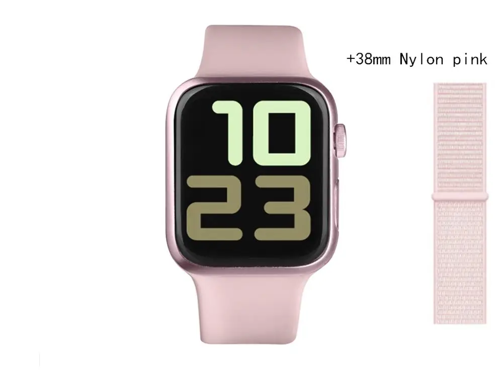 pink and Nylon Умный Браслет P20, 1,3 дюймов, цветной, пульсометр, кровяное давление, трекер для здоровья человека, водонепроницаемые часы, универсальные, Apple, 40 мм, ремешок PK P70 - Цвет: pink and Nylon