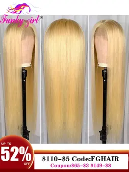 

613 Blonde Colour Wig Human Hair Remy Peruvian Straight Lace Front Human Hair Wigs 13x4 Ombre Frontal Wigs for Black Women 150%