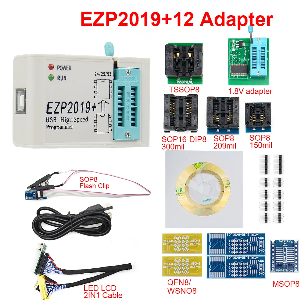 EZP EZP2019+ высокоскоростной USB SPI программатор EEPROM лучше чем CH341A EZPO2010 EZP2013 minipro адаптер