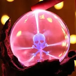Подарок стекло магический шар вечерние Хэллоуин скульптура руки скелета плазменная фигурка электронный люминисцентный Ночной свет