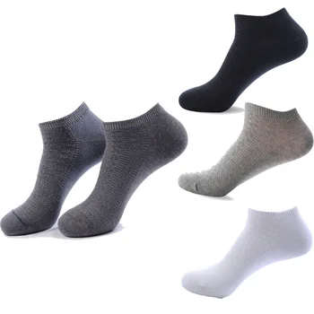 

Summer Breathable Men'S Socks Double Needle Cotton Boat Socks Solid Color for men,boys short socks