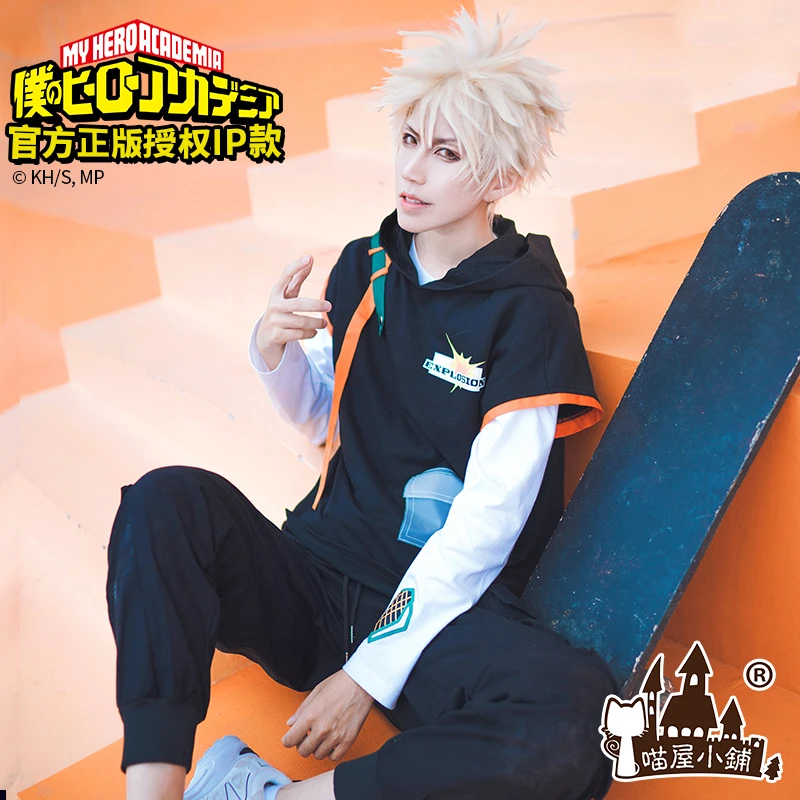 Аниме Мой герой Academy bakugou кацуки дизайн Футболка повседневный костюм косплей костюм унисекс Хэллоуин новинка