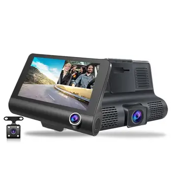 

Vehicle-Mounted 360-Degree Panoramic Driving Recorder 4 Inch High-Definition Three-Lens Three-Recorder Reversing Image