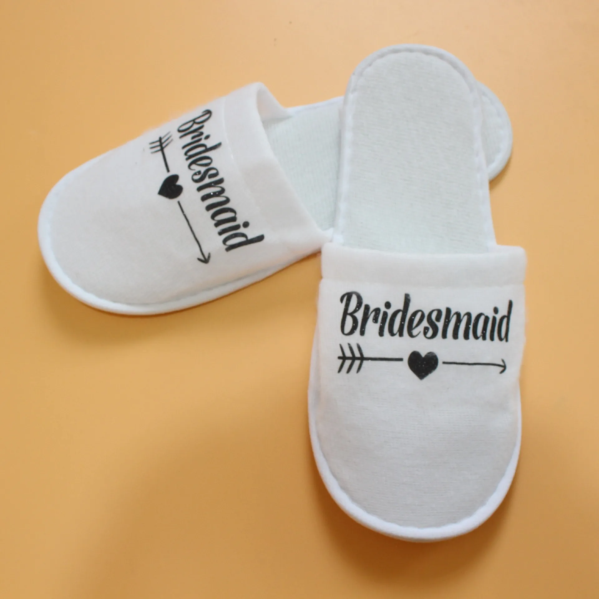 Bachelorette Party Supplies Disposable Bride To Be Bridesmaid Bride Slippers Bridal Shower Spa Hen Party Wedding Decoration Gift - Цвет: Bridemaid black