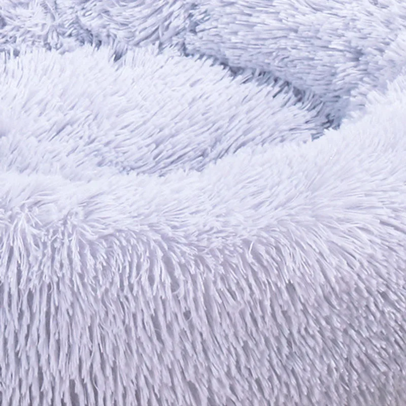 Длинная плюшевая кровать для питомца собаки кошки мягкая удобная собачья Конура дом Зимний Теплый круглый моющийся спальный мешок щенок переносная подушка коврик