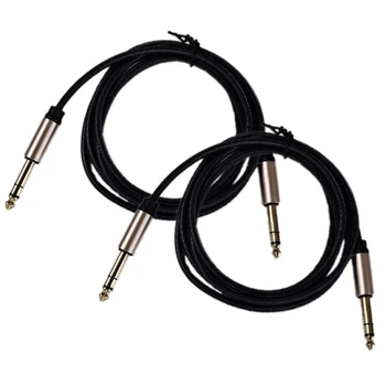 

2Pcs/Lot 6 FT 6.5mm Auxiliary Aux Male to Male Stereo Audio Cable Cord 6.35 Large Two-Core Computer Mixer Cable