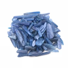 Натуральный Кианит Кристалл Макадам длинная полоса драгоценный камень Маятник Аквариум Украшение горшок Ландшафтный синий образец 100 г