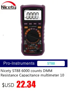 86E Digital Multimeter Current Resistance meter transistor multimetros de alta calidad continuity tester(Victor RuoShui