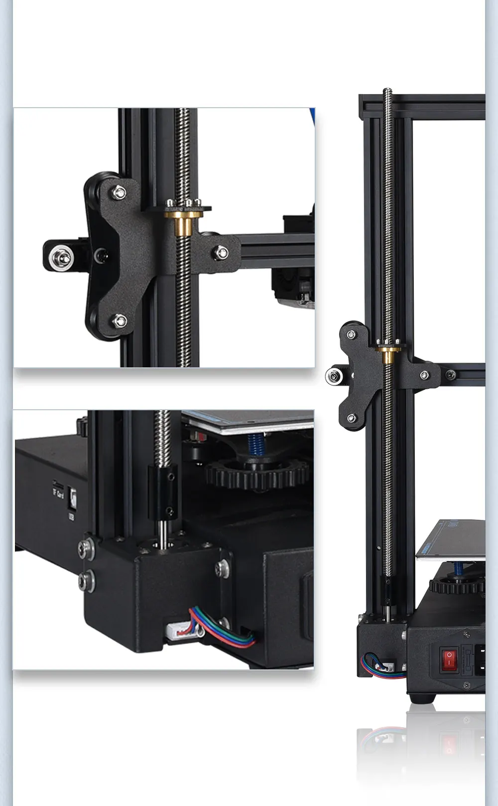 bigtreetech duplo eixo parafuso de chumbo kits atualização motor deslizante peças da impressora para impressora vs impressora