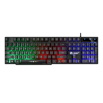 

Suspended Concave Splash Proof Gaming Mouse Wired USB Ergonomic Keyboard Set Computer PC Universal 104 Key LED Rainbow Backlit