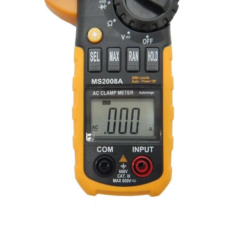 PEAKMETER MS2008A Профессиональный цифровой AC клещи w/2F задний светильник Multimetro зажимы утечки 2000 отсчетов
