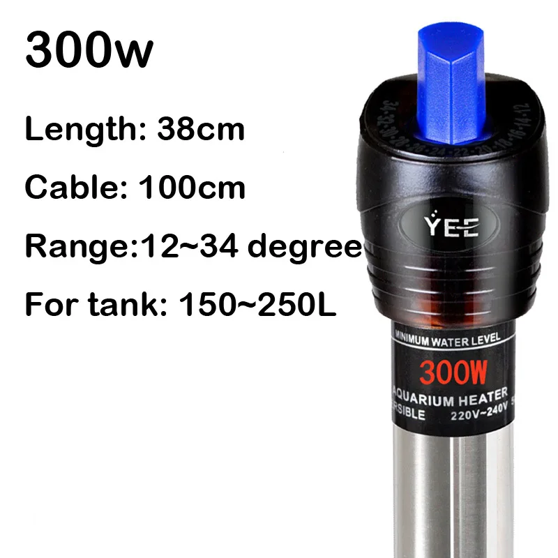 Metal 300w200L water 220 В подогреватель для аквариума стеклянный водонагреватель из нержавеющей стали регулируемый Погружной температура Аквариума Контроллер держать червя - Цвет: Metal 300w200L water