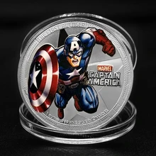 Памятная монета «мстители», Капитан Америка, Железный человек, Тор, Халк, гражданская война, монеты, научная фантастика, кино, монеты