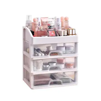 

1PC Plastic Cosmetic Drawer Organizer Makeup Container Desktop Sundry Storage Case Drawer Cabinet Jewelry Organizing Storage Box