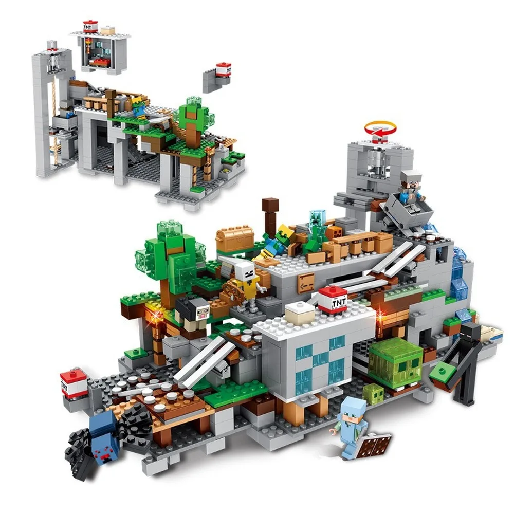 Совместим с Lepinedly Playmobil My World пещера светильник фигурки деревня в мире дракон 21137