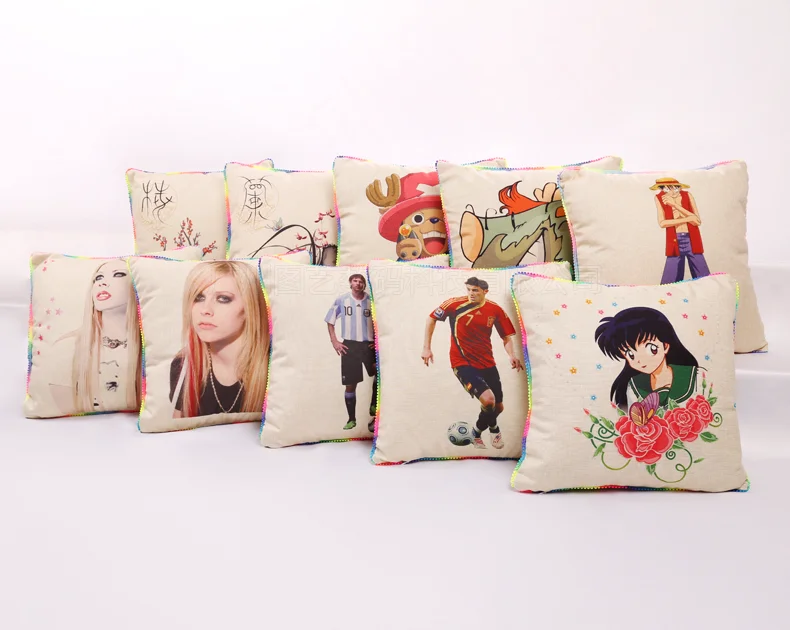 Бесплатная доставка 5 шт./партия пустая сублимационная льняная наволочка для