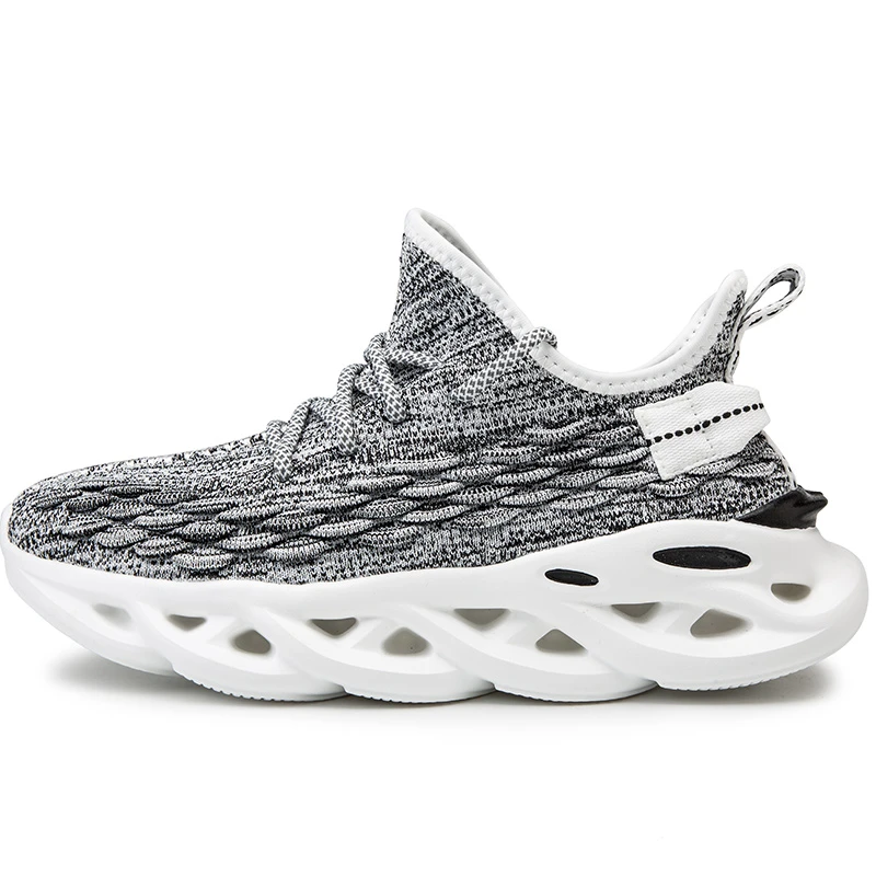 Light Gray Дышащая сетчатая спортивная обувь мужские Легкие беговые Профессиональные черные кроссовки Flywire износостойкая спортивная обувь на шнуровке Удобная - Цвет: Light Gray