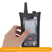 Портативный черный чехол для рации с прозрачной пленкой, видимый чехол