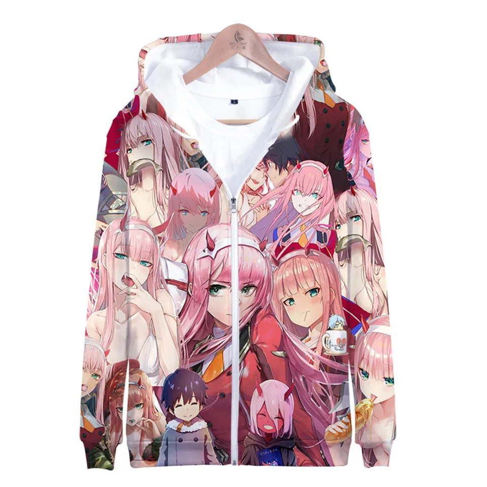 Толстовка с капюшоном DARLING in the FRANK хипстерская толстовка рисунком из аниме Zero Two