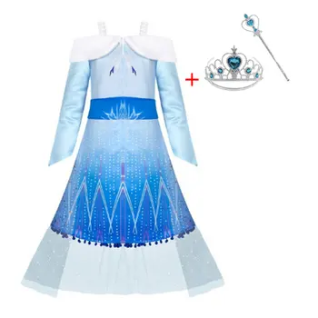 

2020New Pocahontas 2 Aisha cosplay net yarn princess skirt performance dress kids long sleeve winter dress Christmas party dress
