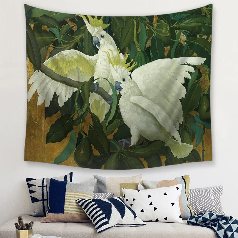Bird Decorative Tapestries Hanging Wall Tapestries Mandala Bohemian Tapestry Landscape Wallpaper Wall Art Shawl Throw