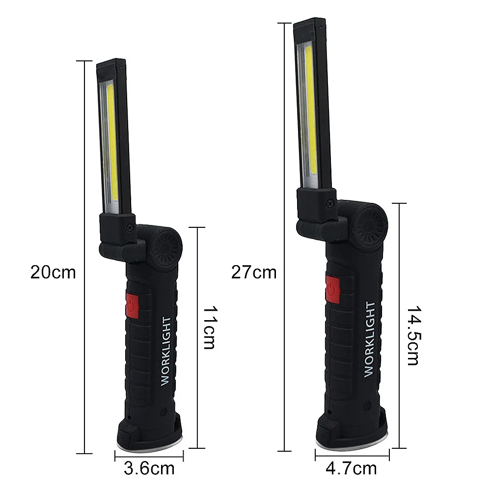 Портативный светодиодный прожектор COB с магнитным 5 режимами USB перезаряжаемая Высокая яркость Энергосбережение