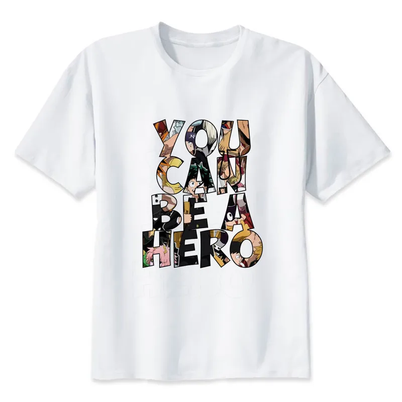 Новое поступление, футболки My Hero Academy, мужская одежда с коротким рукавом, Boku No Hero Academy, Забавный принт с героями мультфильмов, Мужская футболка