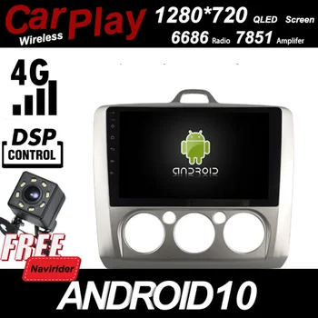 

Qled 1280*720 Screen Car Android 10 Player for Ford FOCUS Manual AC stereo Automotive Carplay Bluetooth GPS Radio Head Unit