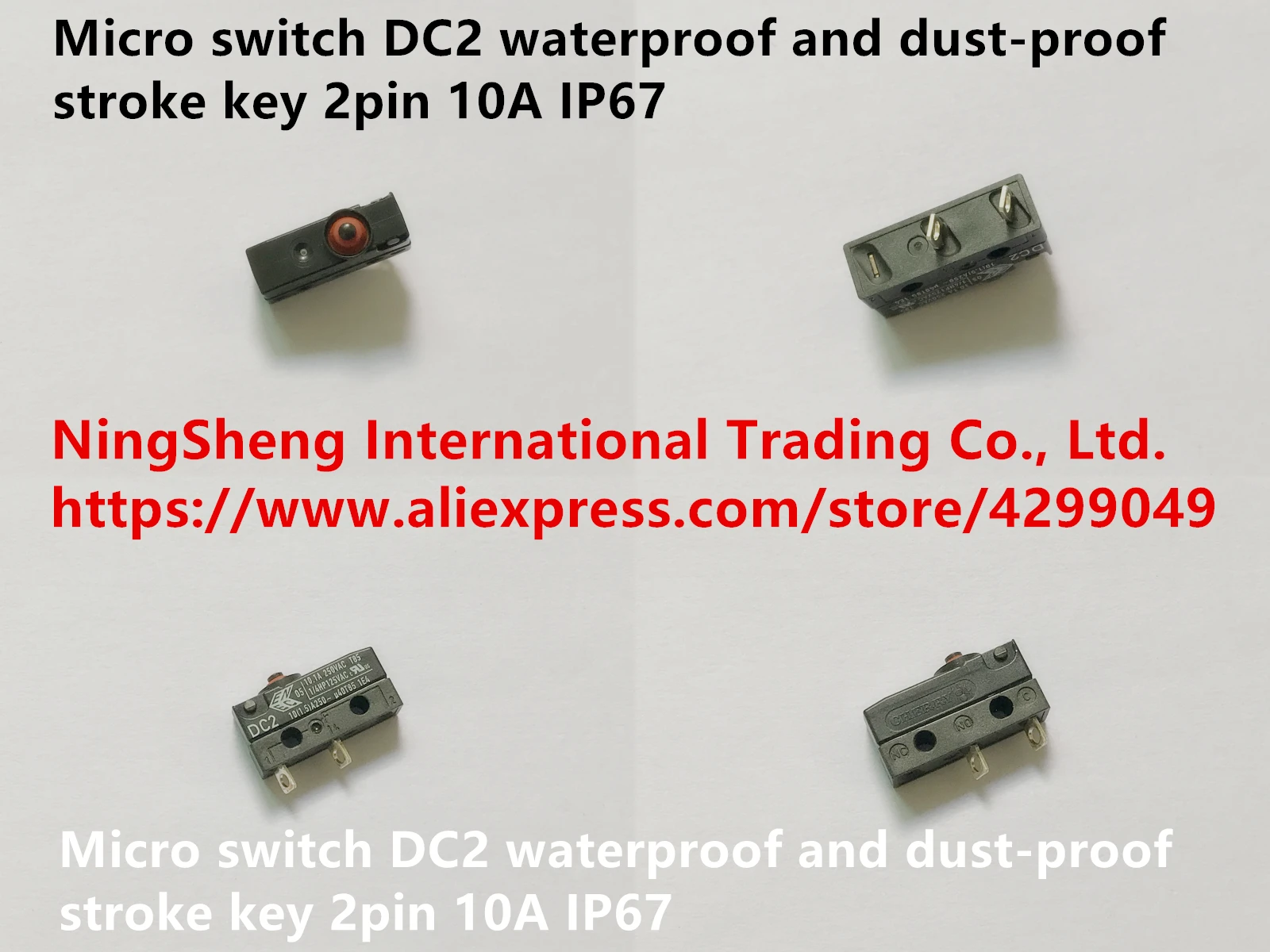 Waterproof Microswitch SPDT 10A IP67 Micro Switch