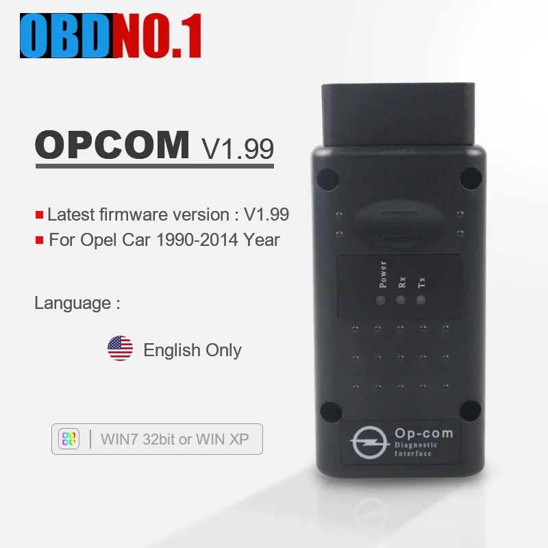 Op com USB CAN v1.99 интерфейс шины с чипом PIC18F458 для Opel OBD2 сканер автомобильный