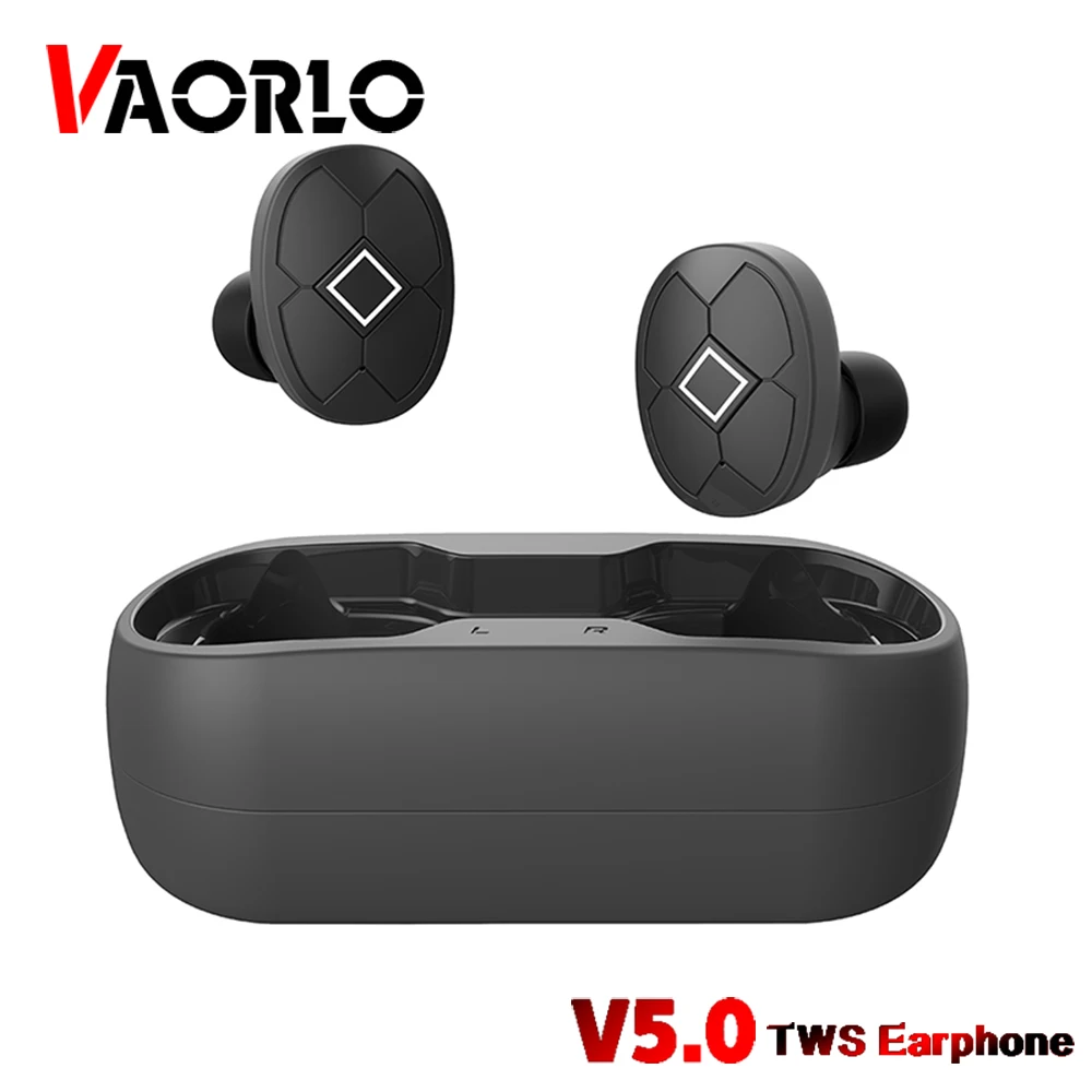 VAORLO TWS 5,0 Bluetooth наушники беспроводные стерео наушники с зарядным устройством HIFI высокое качество звука Спортивная гарнитура для iPhone Xiaomi