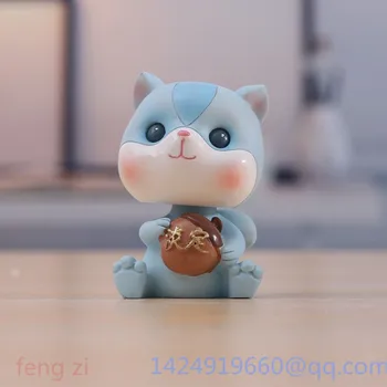 

Cute Cartoon Squirrel Hamster Shaking His Head Cake Baking Decoration Holiday Gift Resin Action Collectible Model Toy OPP G81
