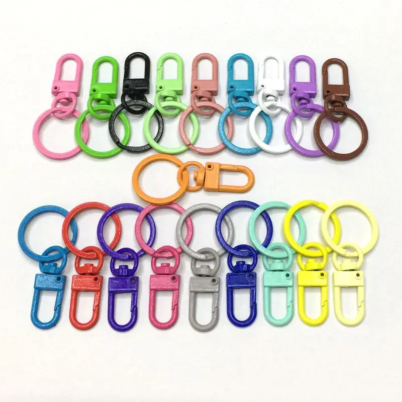 5Pcs/ Colorful Metal Key Openable Unisex Keyring Keychain Keyfob DIY Jewelry Accessories