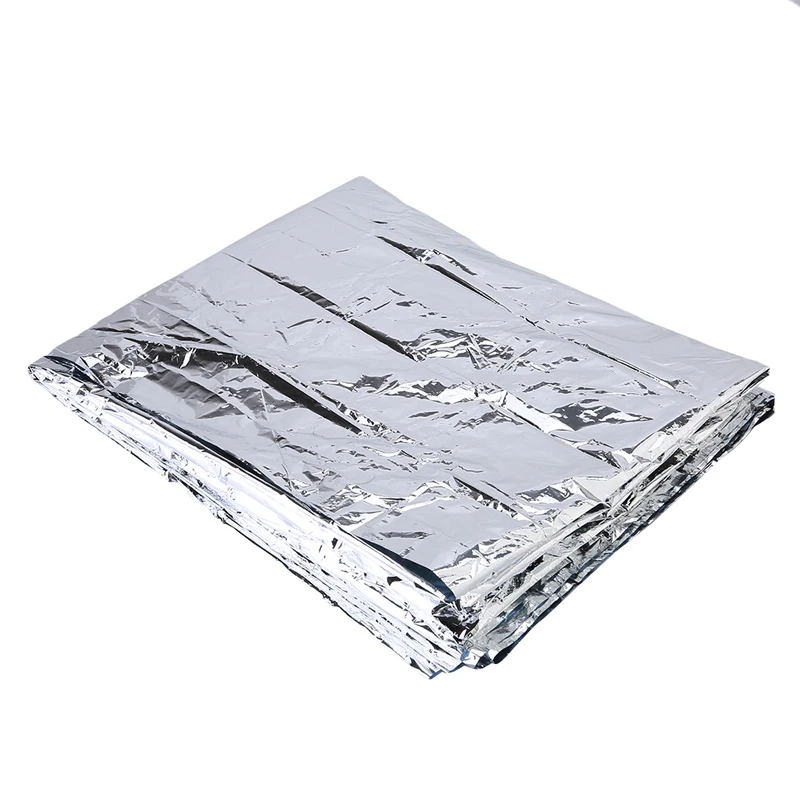 Emergency Blanket Survival Outdoor Survival Rescue Blanket Foil Thermal Space First Aid Sliver Rescue Curtain Military Blanket