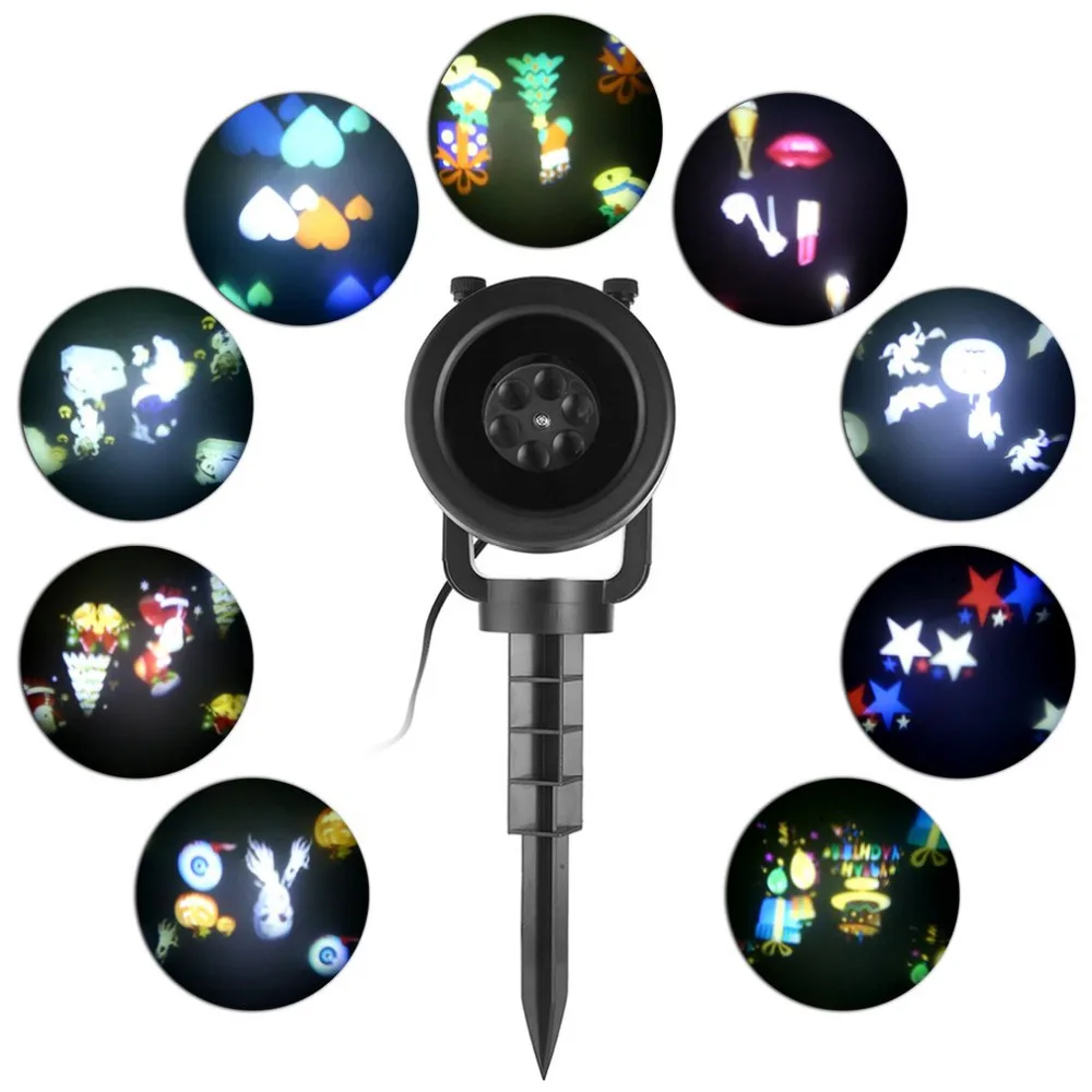 

Waterproof Outdoor/Indoor 4W 4 LEDs Projection Light Projector LED Spotlight LED Lamp for Party Holiday Christmas Decor