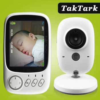 Monitor para Infantes Inalámbrico para Cuarto de Bebé, Cámara de Seguridad con Video de Alta Resolución de 3,2 Pulgadas a Color, Incluye Monitor de Temperatura y Visión Nocturna, para Vigilar los Niños