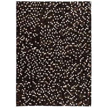 

Vidaxl carpet genuine leather patchwork 120x170 cm Black White