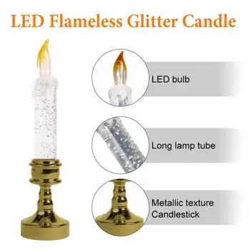 

Creativity Retro LED Electronic Glowing Candle Holiday Decoration Lights Christmas Decoration Lights Home Accessories